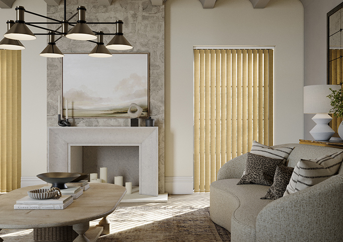 Flori Faux Suede (Blackout), Sunstone - Vertical Blind - Image 3